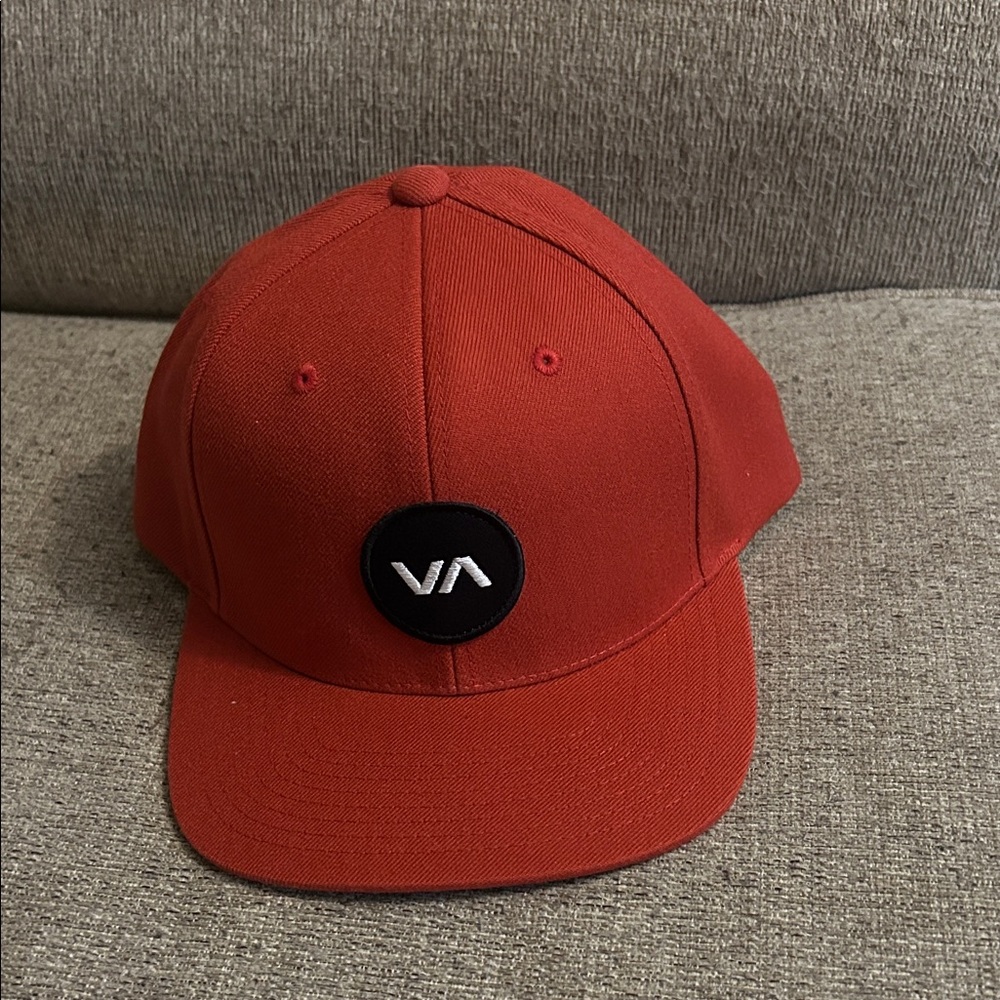 RVCA Bold Red Cap with Black Logo